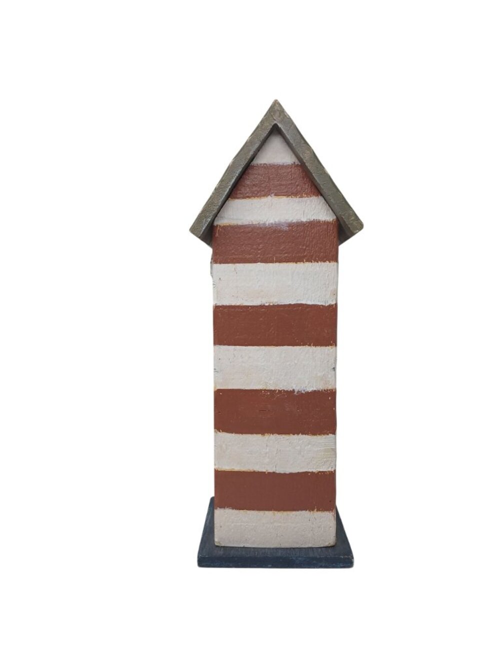 Patriotic Wood Birdhouse USA Heart Star Accents Red White Blue Rustic 16" T #SB - Picture 5 of 10
